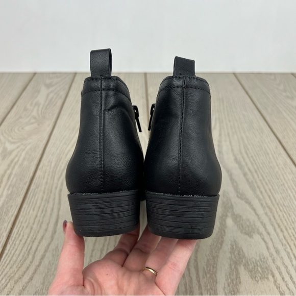 Sun + Stone Women's Cadee Ankle Booties 6.5 Black Faux Leather $50 - Picture 8 of 10